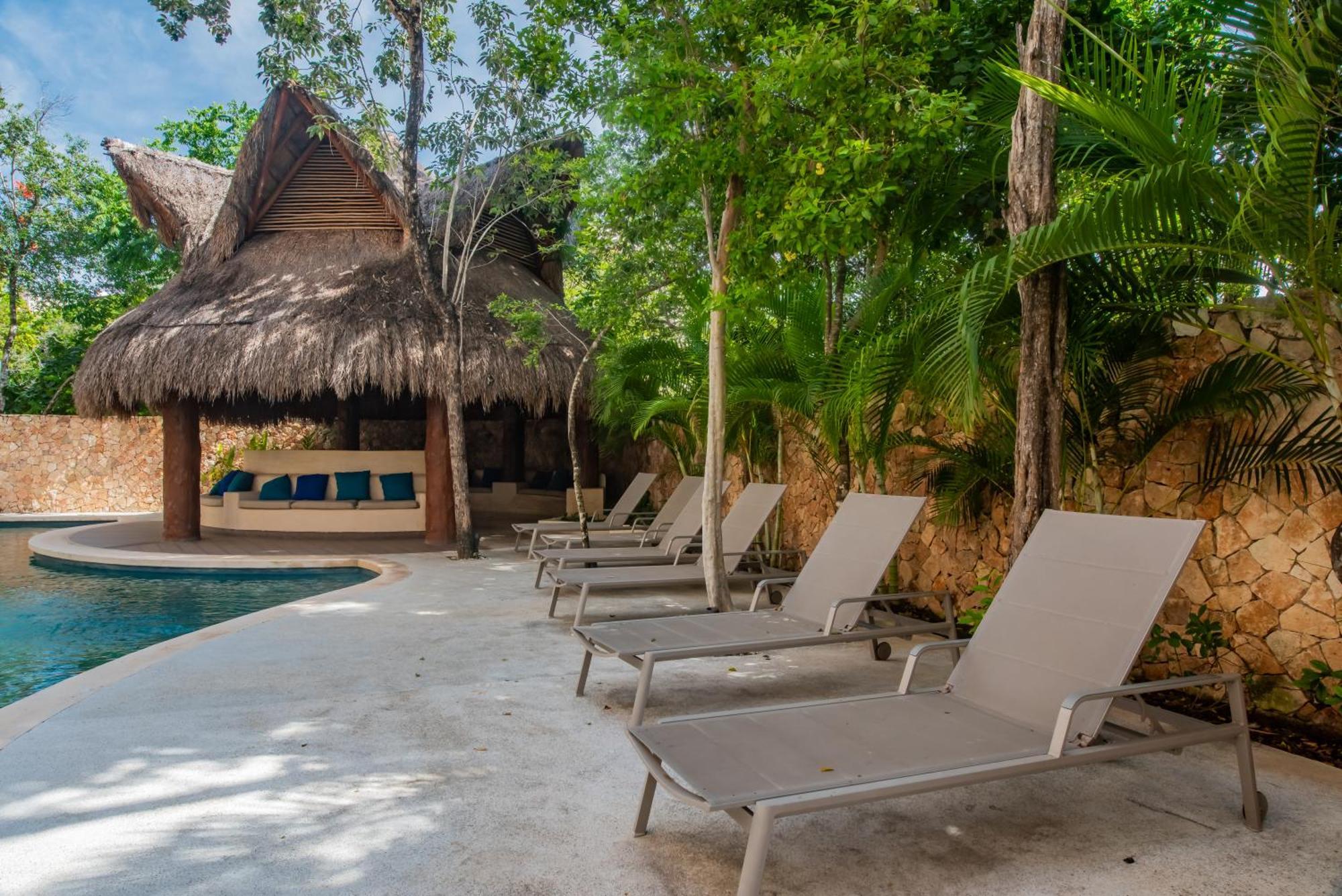 Luxury Aldea Zama 2Bed - 2Bat Apartment Private Terrace & Swim Up Tulum Bagian luar foto